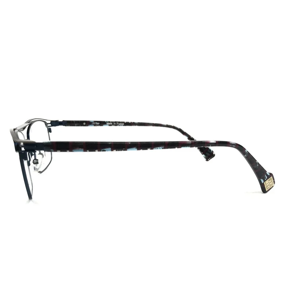 J. F. Rey Eyeglasses Frames JF2963 2005 Black Blue Gray Rectangle 53-17-148
